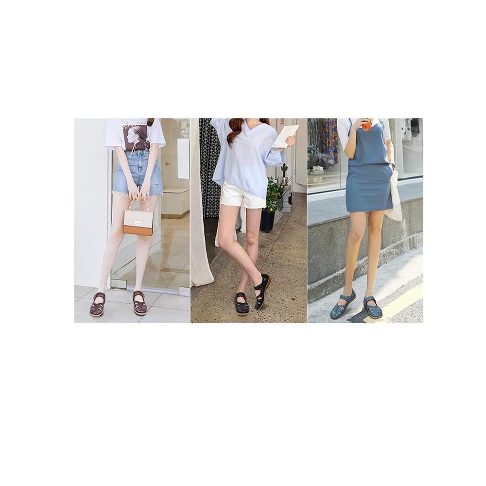 TangDao Sandalias Planas de Mujer para el verano Sandalias Casual de Mujer Sandalias de Piel de Mujer