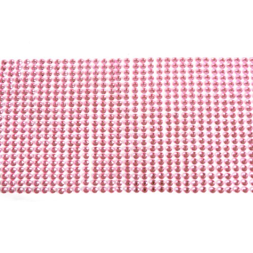 ALLYDREW 4mm Pink Crystal Diamond Sticker Pink Adhesive Rhinestones, 900 Pieces