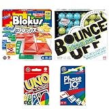 マテルゲーム(Mattel Game) 家族で遊べるゲーム4点セットAS10- ブロックス・バウンスオフ・UNO・フェーズ10 - 計4点セット BJV44 CBJ83 B7696 HCF91 ボードゲーム カードゲーム 7歳から マルチ GAME-AS10