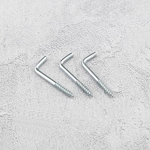 Emagtech BO7_EMT_69 100Pcs L Hook Screws Screw-In Hooks Screws Carbon Steel 7-Shaped Screws Right-Angle Hook thumb #6