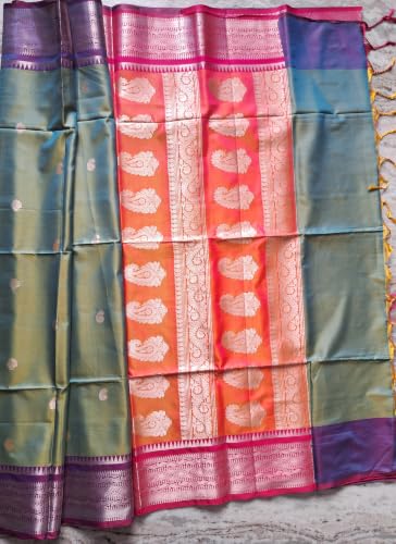 Sari Kuthir pista green kanchipuram silk saree – image 6