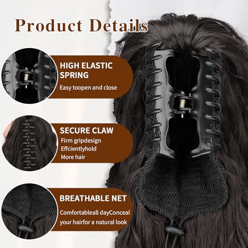 Extension queue de cheval synthétique pour look ondulé quotidien 61cm 4# - 3