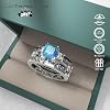 TWO RINGS Wedding Ring Sets His And Hers Promise Ring Couples Bridal Sets Women S925 Sterling Silver Moissanite Women Wedding Bands