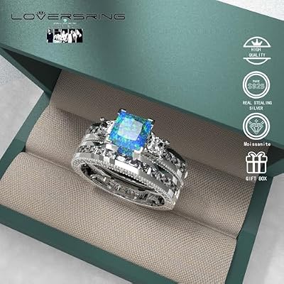 TWO RINGS Wedding Ring Sets His And Hers Promise Ring Couples Bridal Sets Women S925 Sterling Silver Moissanite Women Wedding Bands