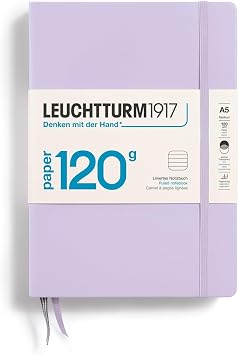 LEUCHTTURM1917 - 120G Special Edition - Medium A5 Ruled Hardcover Notebook Lilac - 203 Numbered Pages with 120gsm Paper