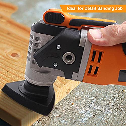 6 Pcs 3-1/8 Inch Power Oscillating Tool Sanding Pads, 80Mm Triangle Sanding Pads Universal Quick-Release Multitool Pad For Hook & Loop Sandpaper Fit Dewalt, Dremel, Fein Multimaster, Bosch, Craftsman #TOP6