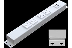 12” Hardwired Plug Mold Outlet Strip with USB Ports