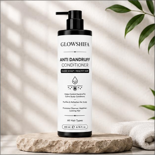 Glowshiifa Conditioner, Anti Hair Fall, Frizz-Free, Boosts Hair Growth, All Hair Types, 200 ml (Anti Dandruff Conditioner) 1