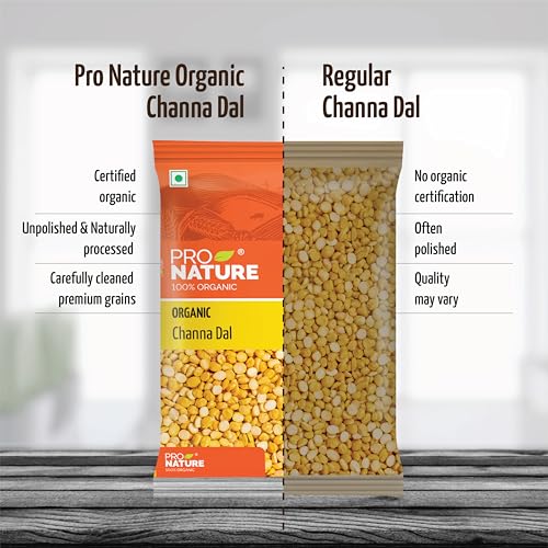 Image of Pro Nature 100% Organic Channa Dal, 1kg (Pack of 3)
