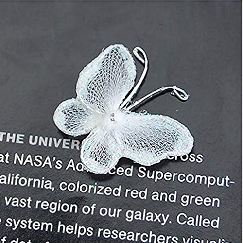 Toyvian 50Pcs Malha Borboleta Decoratios Fio Glitter Borboleta Com Gema 3D Enfeite de Parede Enfeite