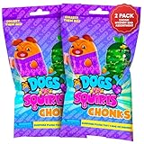 Dogs vs Squirls Mystery Bag 2pk Chonk | Super-Soft and Bean-Filled Plushies | Collect These as Desk Pets, Fidget Toys, or Sensory Toys | Great for Kids, Boys, & Girls | 6 inches | V2034