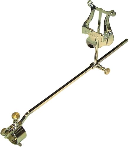 Atril marcha trombón, soporte ajustable Ø18 mm Dorado