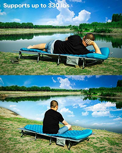 Iclimb 1 Super Easy Assemble Cot And 1 Mini Folding Table Bundle, Ultralight Compact For Single Adult Outdoor Beach Camping Hiking Backpacking Concert Motorcycling #TOP2