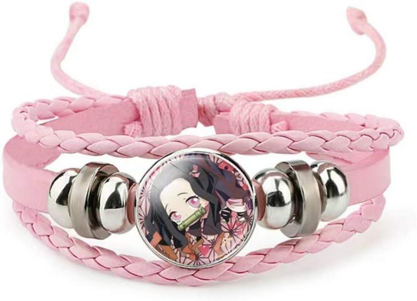 blue hair Bracelet Cospaly Kamado Tanjirou Bracelet Wristband Braided Bracelet, The Best Choice for Anime Fans and Gifts, 2, 1