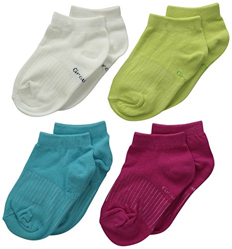 Peds girls Growing Jersey Low Cut Socks Assorted Small Medium 4 Pairs