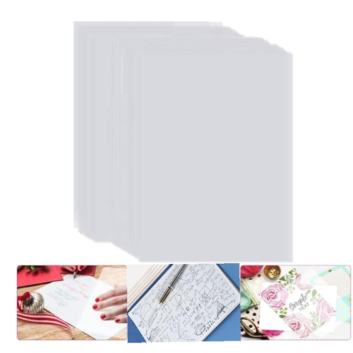 Buy RECHCIGA 100 Sheets Translucent Tracing Paper Clear Vellum Paper