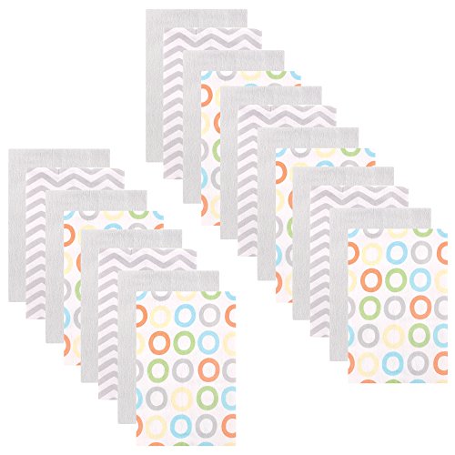 Luvable Friends Flannel Cotton Burp Cloth, 20 Pack, Yellow