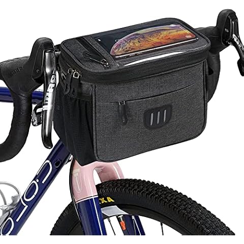 flintronic 5L Fahrradkorb vorne Tasche, Wasserdichter Fahrradkorb Tasche mit ouchscreen Vorne Fahrradtasche und Abnehmbarem Schultergurt für alle Handy Cover