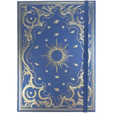 Cup Of Tees Celestial Blue & Gold Deluxe A6 Notebook Cover