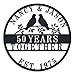 Personalized 50th/60th/40th/30th/25th/10th/5th Anniversary Wedding Gifts for Couple Parent Husband Wife, 1-99 Years Wedding Anniversary Custom Gifts, Custom Metal Name Sign, Personalized Gifts
