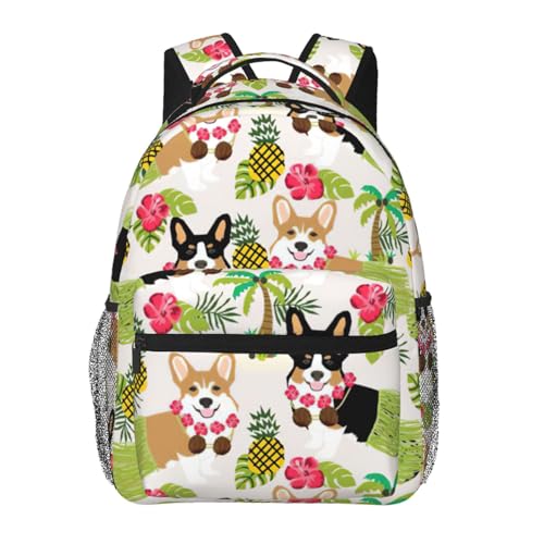 Sac de randonnée corgi floral parfait pour camping et sport