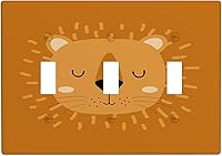 Vista 8 de Cubierta de interruptor de luz dúplex de elefante de dibujos animados de 1 banda, cubiertas de enchufe, placa frontal decorativa para receptáculo