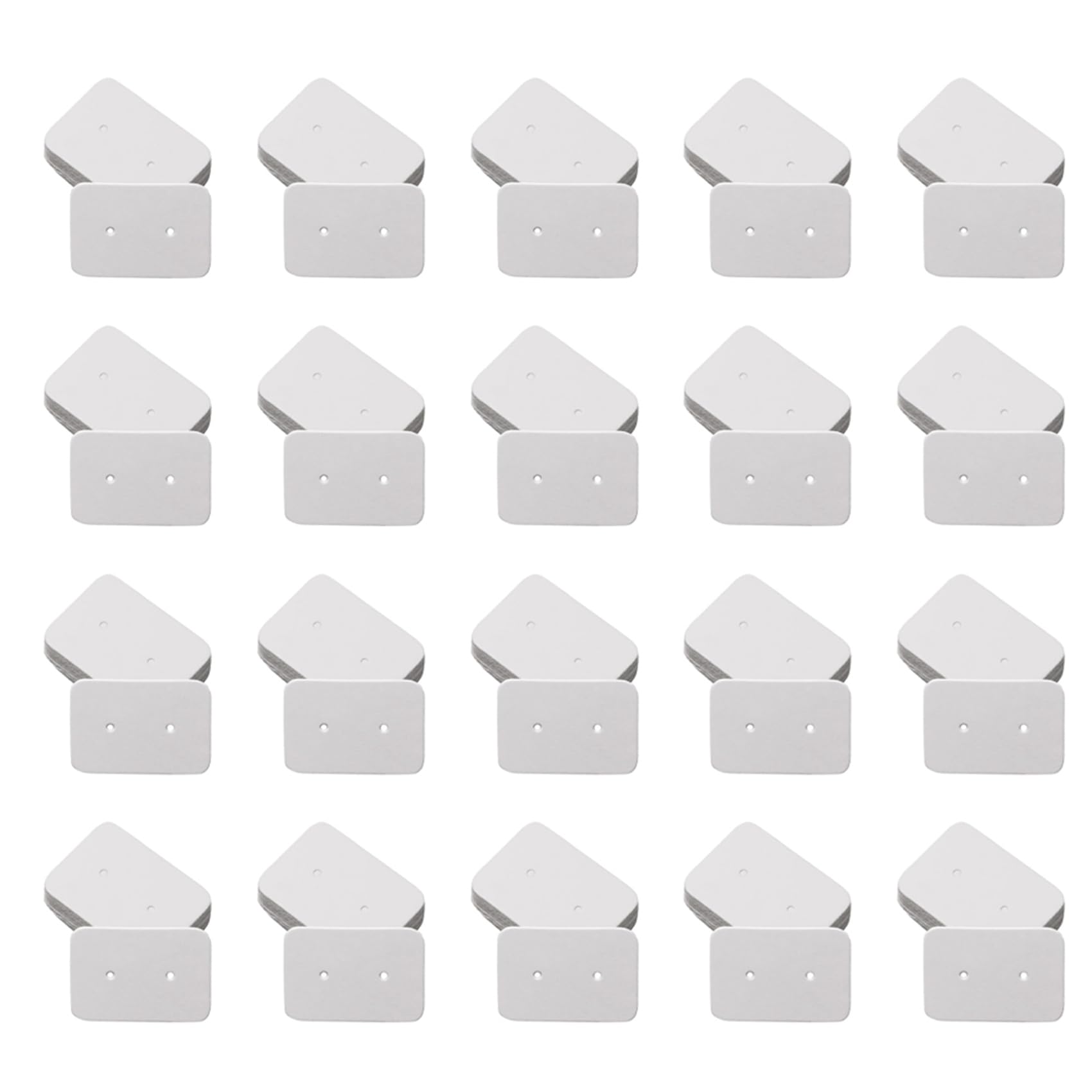 Hndhbfgrt 1000PCS Small Blank Paper Ear Studs Earring Display Cards Price Label Tag Jewelry Cards Holder,3.5 X 2.5cm (White)