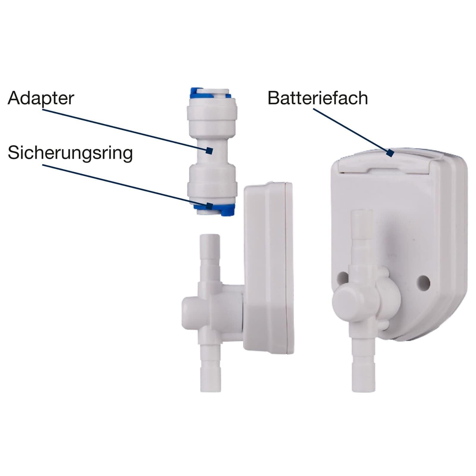 Wagner Blue Inline TDS-Messgerät digital | Misst präzise und dauerhaft den TDS Wert von Wasser | Bestens geeignet für Umkehrosmoseanlagen am Aquarium