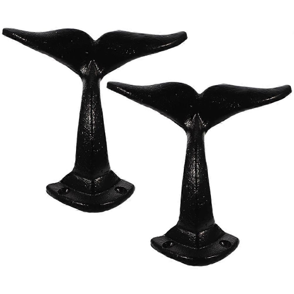 Joyhappst Image Color 2Pcs Whale Tail Hook Wall-Mounted Design Whale Tail Wall Hanger Coat Hooks