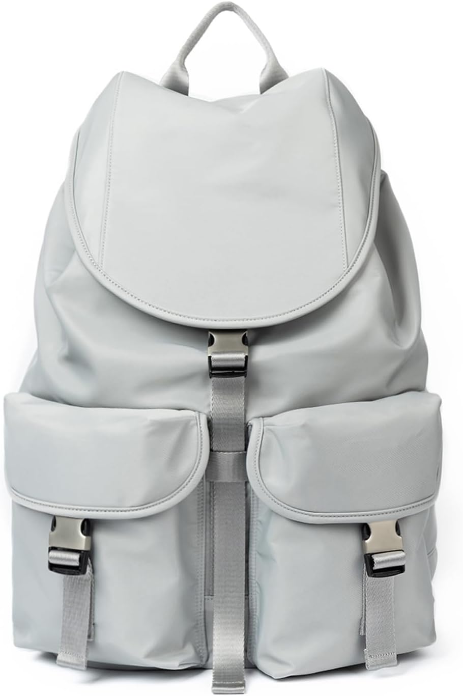 Kah&Kee Flap Travel Backpack for Women & Men Large Capacity 16 Inch Laptop Bag - Multi-Pocket Design, Waterproof & Fashionable for Work, College, School (Silver)