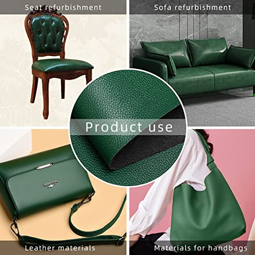 Premium Soft PU Leather Fabric 36" x 54" - Durable, Waterproof, and Versatile Faux Leather for Upholstery, DIY Crafts, and More (Rich Green) 8 Premium Soft PU Leather Fabric 36" x 54" - Durable, Waterproof, and Versatile Faux Leather for Upholstery, DIY Crafts, and More (Rich Green) - Image 7