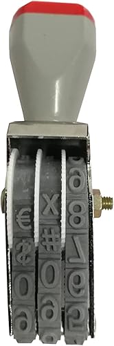 Miniatura 9 de WANLIAN Sello de números de goma ajustable de 3 dígitos, números y símbolos personalizables del 0 al 9 para embalaje, oficina, etiquetas (impresión