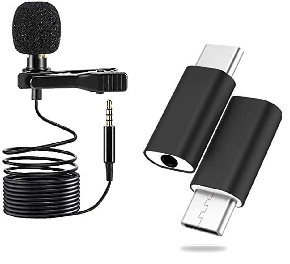 Auxiliary Type C to 3.5 Mm Audio Jack Convetor Combo With 3.5 Mm | Noise Cancelling| Metal Clip | Collar Mic| Youtube/Lectures, Interview, Voice - Video Recording, Bloggers Smartphone-picture-15