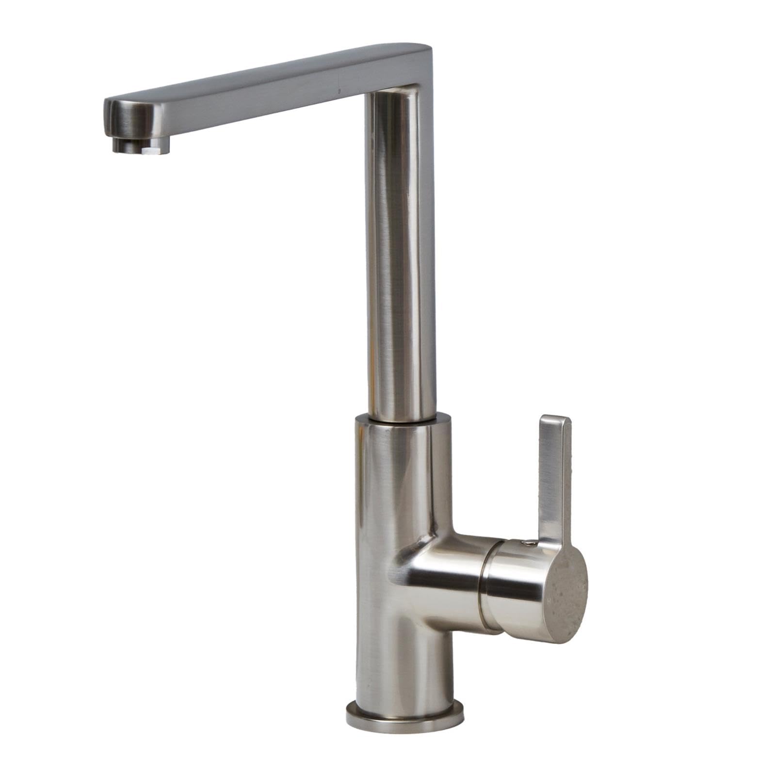 Liquida Nickel W25bn 360 Degree Swivel Spout Brushed Kitchen Mixer Tap