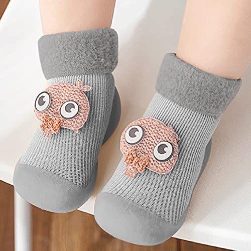 Girls Water Shoes, Kids Toddler Baby Boys Girls Solid Warm Knit Soft Sole Rubber Shoes Socks Slipper Stocking2