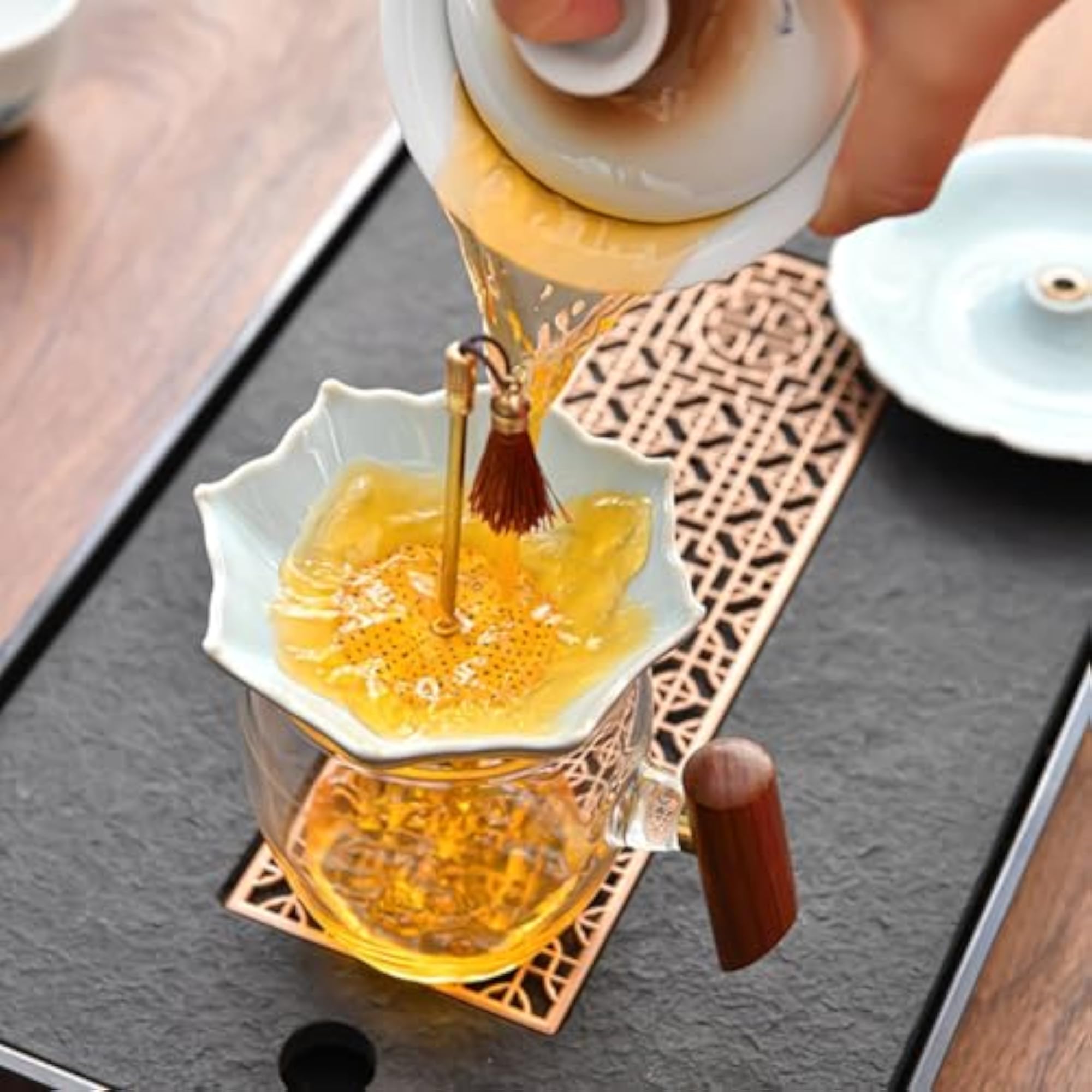 Handmade Ceramic Tea Strainer, Cute Design Infuser
