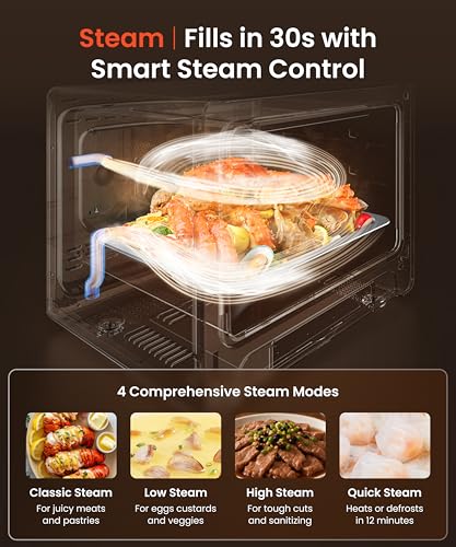 Image of FOTILE HYZK32-E3-E ChefCubii 1.1 cu. ft. 4-in-1 Combi-Steam Oven with Steam-Bake, Air Fry, Convection, Dehydrator Functions, and 50 Preset Menus, Beige