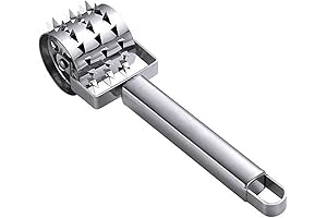 Rolling Meat Tenderizer, Stainless Steel Meat Smasher for Steak, Pork, and Chicken