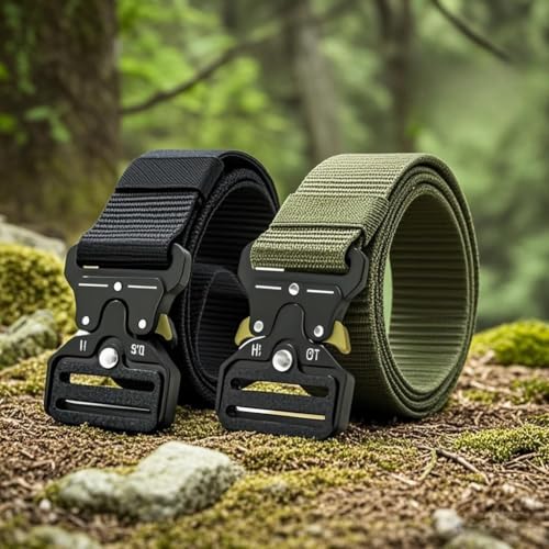 Men's 6-Piece outdoor Belt Set – Nylon Work Belt with Alloy Buckle for Outdoor & Workwear,with Keychain & Bottle Clip4