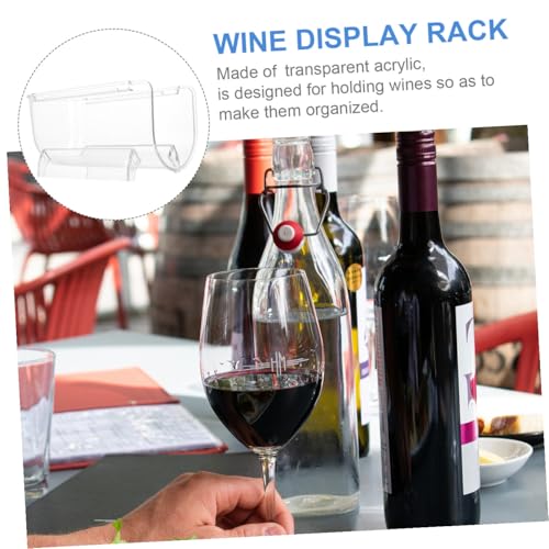 Organizador para botellas de vino acrílico transparente miniatura 5