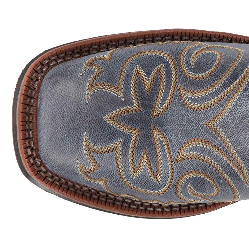 Image of Laredo Womens Maddie Embroidered Round Toe Pull On Casual Boots Mid Calf Low Heel 1-2 inch - Brown