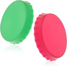 SHOWERORO 2 Peças Tampas Protetoras De Latas Vermelho + Refrigerante Silicone Bebida/Topper Bebida Energética Refrigerante/Vedação À Prova De Vazamentos C Vermelho Para Tampas De Cerveja