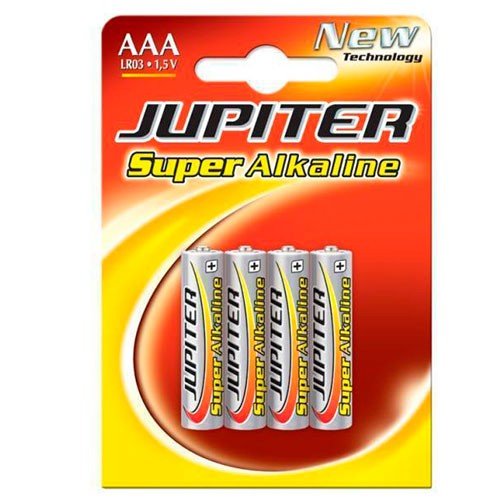 False Batteria Jupiter Alc. Lr03. Blister Da 4 Unità (318995), Colore Nero, Standard