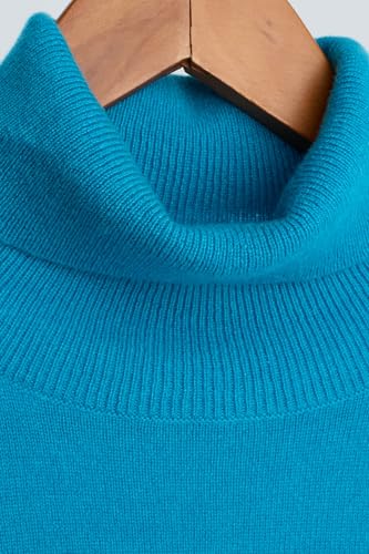 Image of JENNIE LIU Women's 100% Pure Cashmere Long Sleeve Pullover Turtleneck Sweater
