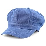 Armycrew Kids 100% Cotton Newsboy Hat with Elastic Adjustable Closure - Denim