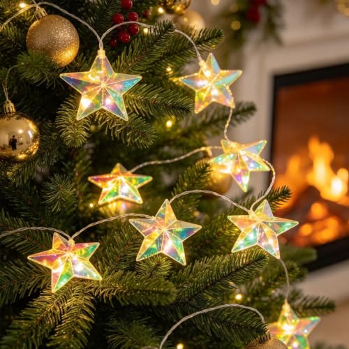 3D Disperse Star Led Lights, Fairy Lights Indoor Outdoor Decor, Waterproof - image 2