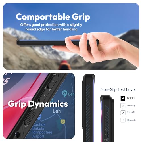 Image of KAPAVER GPS Edition Back Cover Case Compatible with MagSafe, Magnetic Case for Motorola Edge 50 Pro(Leh-Ladakh)(Black) (Polycarbonate + TPU)