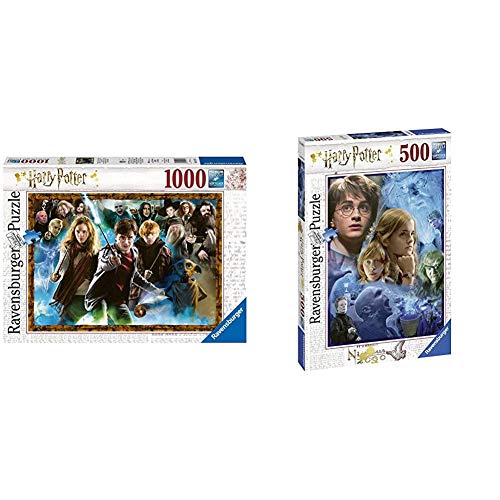 Ravensburger Harry Potter Puzzle para Adultos, Multicolor, 1000 Piezas (15171) + 14821 Harry Potter in Hogwarts, Multicolor, 500 Piezas (14821)