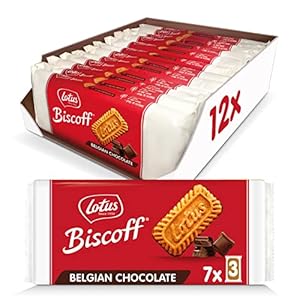 Lotus Biscoff with Chocolate – European Biscuit Cookies – 5.4 Ounce (Pack of 12) – 7 Three-Packs per Retail Pack – non GMO Project Verified