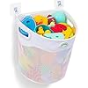 Quick Fetch Way Mesh Bath Toy Holder Wide Opening and Large Capacity Bath Toy Storage for Quick Access to Toys Space Saving Wall Mounted Bath Toy Organizer Quick Dry Bathtub Toy Holder
